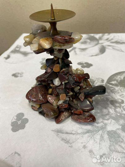 Подсвечник из натуральных камней