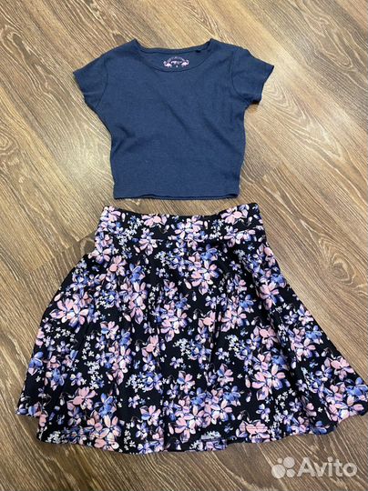 Кроп топ и юбка