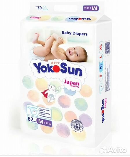 Подгузники Yokosun М, L