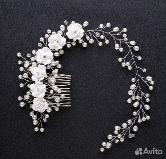 Украшение для волос свадебное аксессуары выпускной