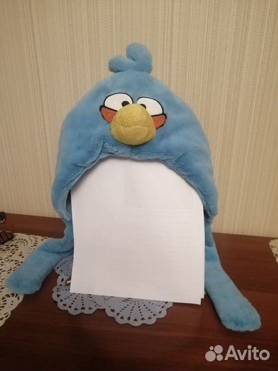 Шапка angry birds. Шапки хлоп-ушки