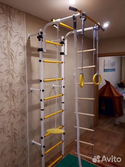 Детская шведская стенка Юный Атлет Бел/ж