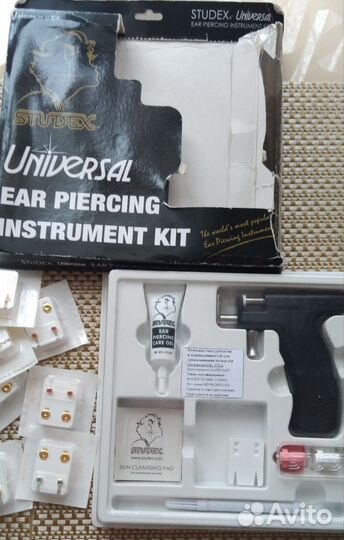Продам пистолет для прокола ушей+ серьги