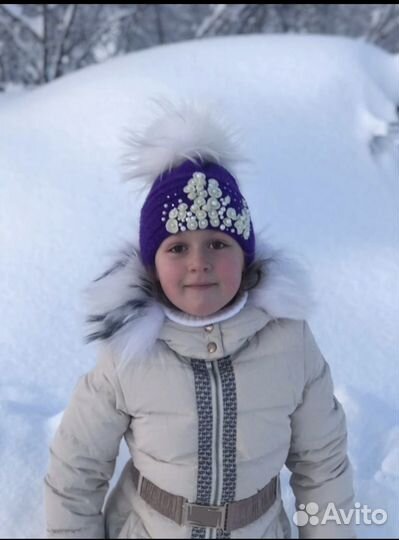 Комплект шапка и шарф для девочки