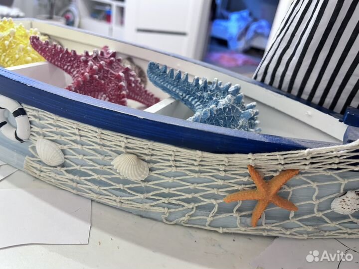 Декор Корабль с морскими звездами