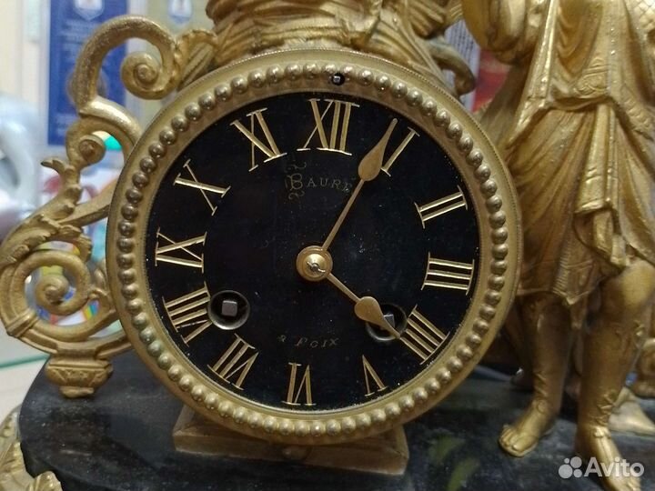 Каминные часы 19 век Франция