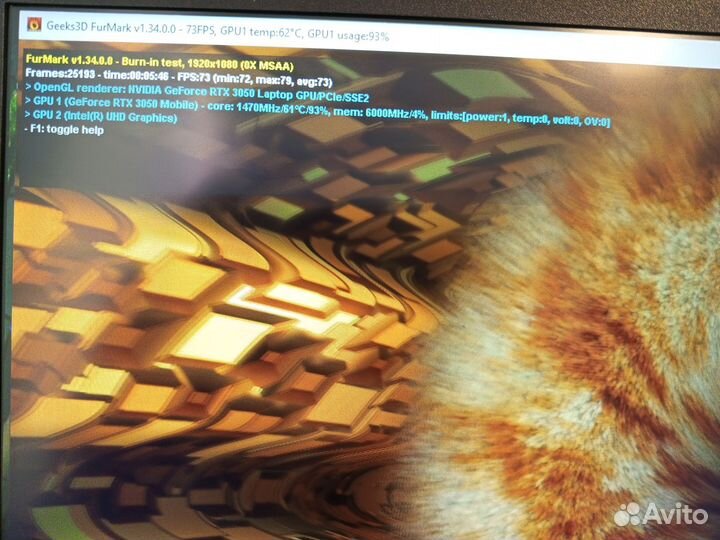 Игровой ноутбук msi 17.3 RTX 3050