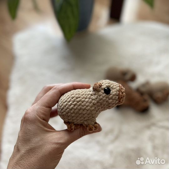 Капибара плюшевая вязаная игрушка