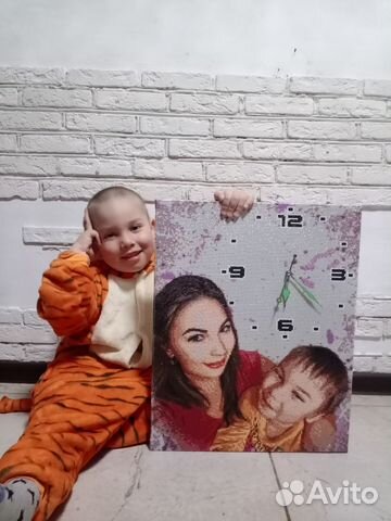 Часы с алмазной мозаикой с Вашим фото