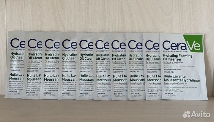 Cerave hydrating foaming oil cleanser пробники