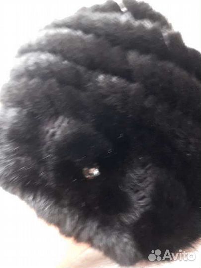 Берет меховой вязаный из натуральной норки