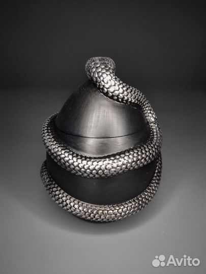 Шкатулка декоративная, подсвечник, яйцо со змеёй