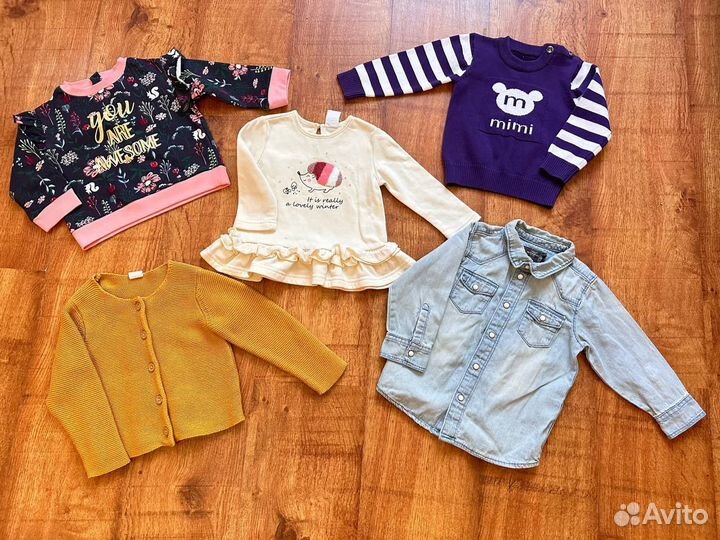 Джинсовка кардиган лонги для девочки пакетом 80-86