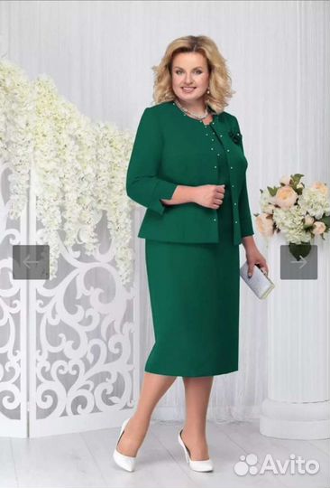 Костюм (платье + жакет) новый 56-58 р