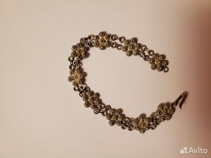 Серебряный браслет 17 см