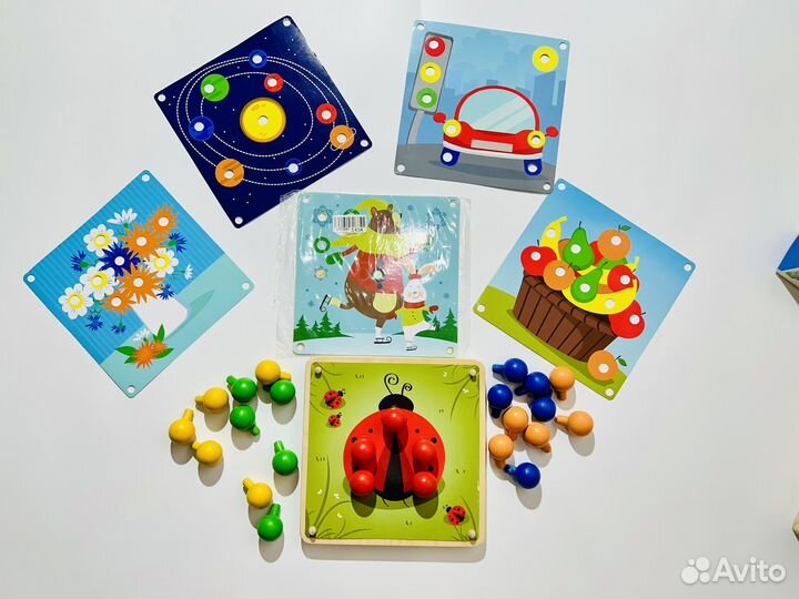 Деревянные игрушки монтессори