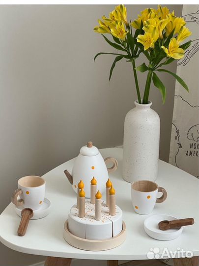 Деревянная посуда игрушечная