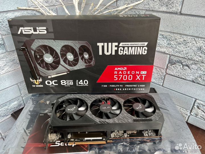 Видеокарта Rx 5700 XT 8GB Asus TUF Gaming/Пломба