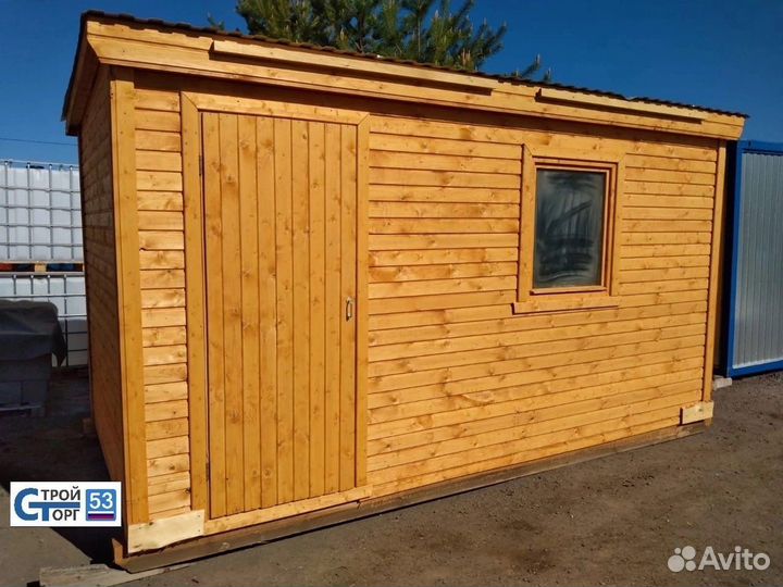 Деревянная бытовка 4,3х2,3 м
