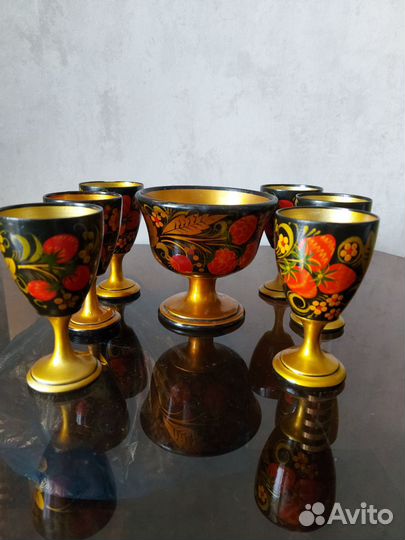 Набор для вина хохлома