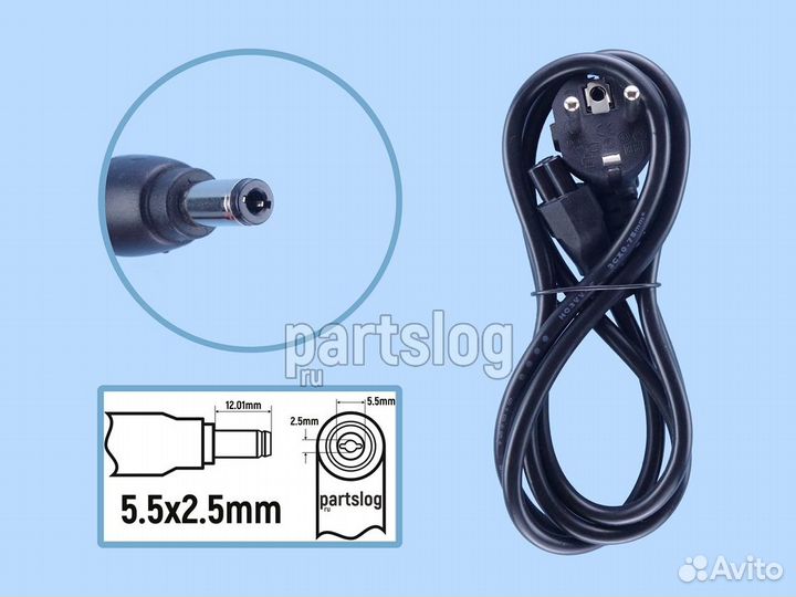 Блок питания для монитора 12V 5A 5.5x2.5mm 60W Top
