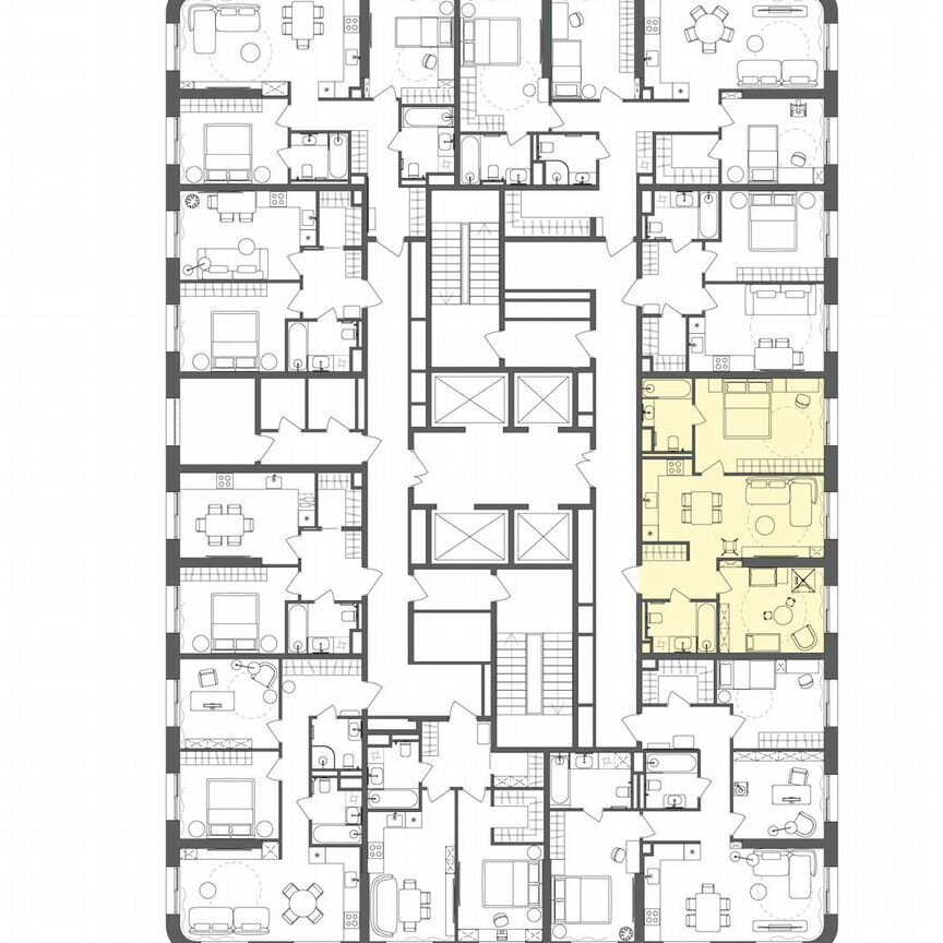 2-к. квартира, 64,1 м², 9/33 эт.