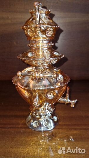 Стеклянный самовар, сувенирный, СССР