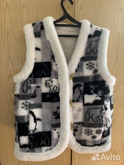 Жилет меховой женский 48 50,цигейка