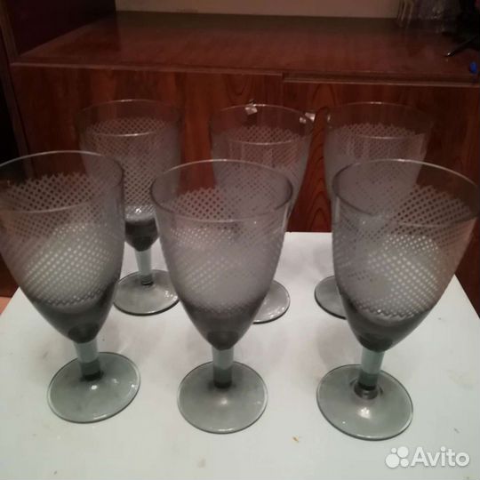 Рюмки из цветного стекла СССР