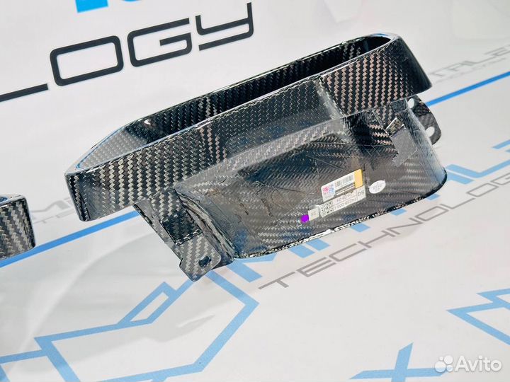 Насадки на глушитель BMW X5 G05 в SQ стиле, дорест