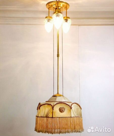 Люстра абажур 1960г лампа старинная раздвижная