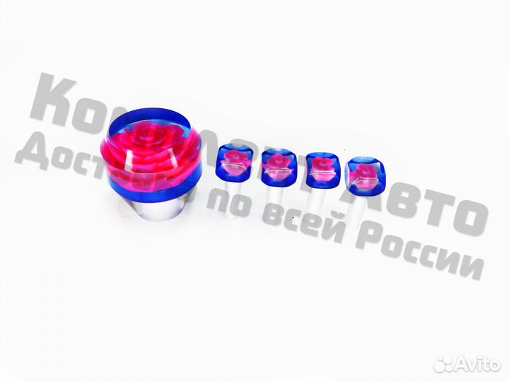 Ручка кпп розочка + кнопки дверей Ваз Красная
