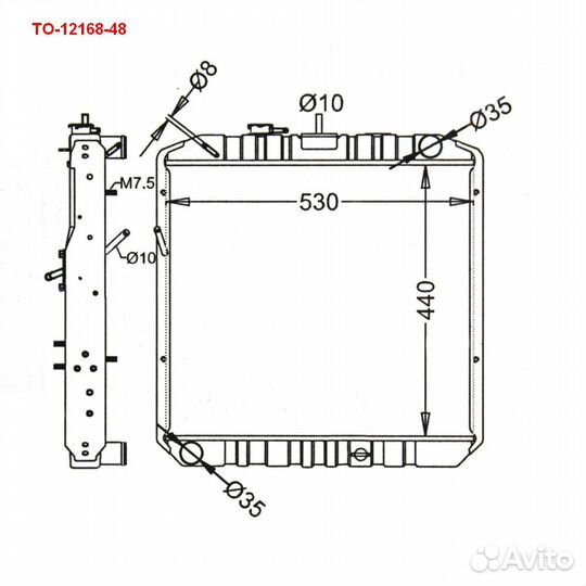 Радиатор toyota dyna toyoace 87-95 TO-12168-48