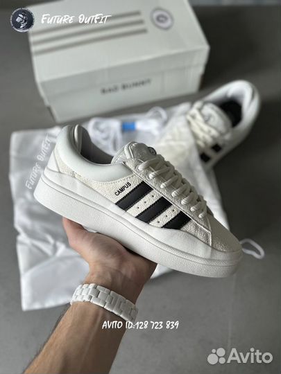 Кроссовки adidas campus bad bunny белые