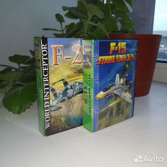Картридж 16-бит - 2 шт: F-15, F-22 Interceptor
