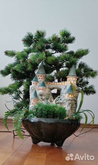 Декоративный фонтан с подсветкой