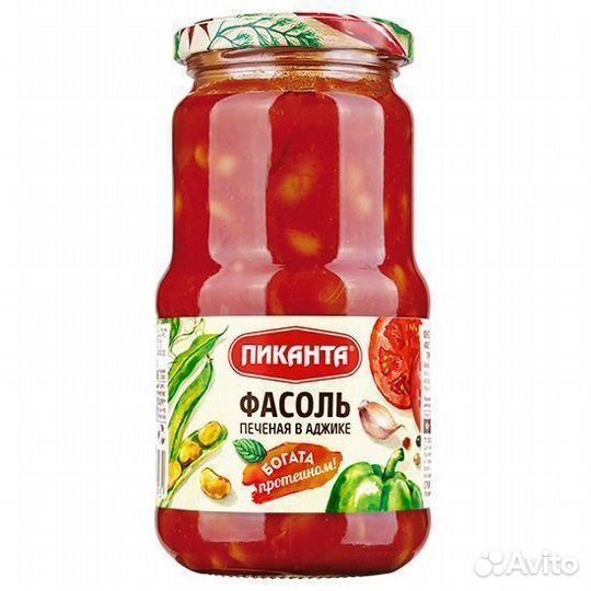 Опт - Фасоль Пиканта печёная в аджике 530г