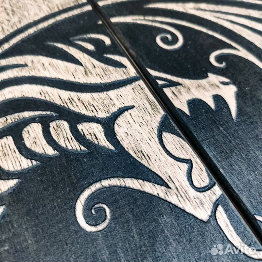 Доска садху с гвоздями Драконы Инь-Ян