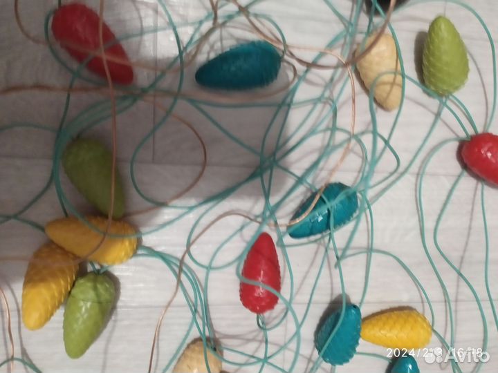 Елочная гирлянда СССР шишки