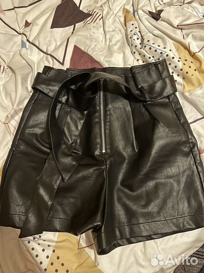 Шорты женские кожаные