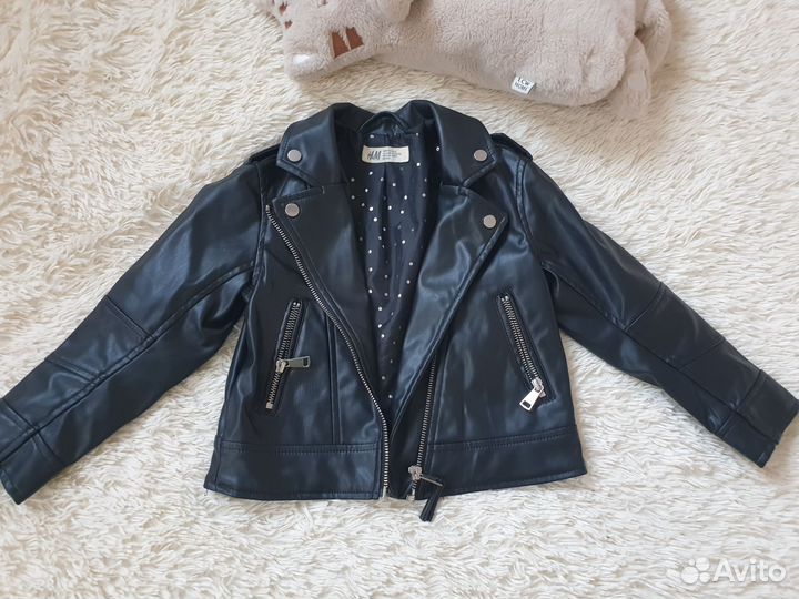Кожаная куртка косуха H&M