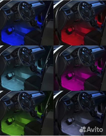 Светодиодная LED подсветка салона автомобиля