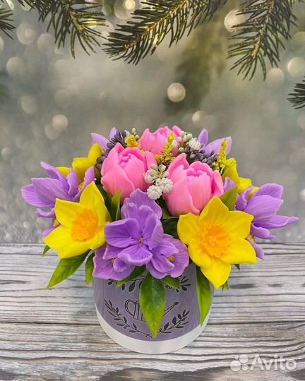 Букет цветов из мыла