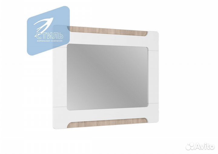 Палермо-3 Зеркало навесное Ясень Шимо светлый Белы