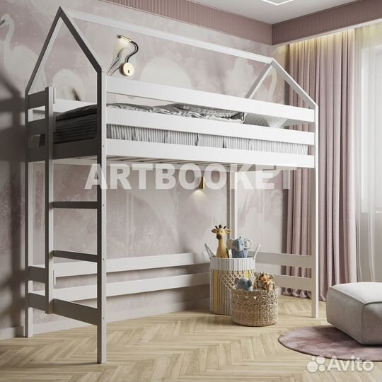 Детская кровать чердак домик