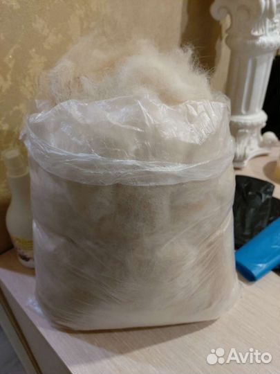 Пух и шерсть собачья, от домашней собачки, 230гр