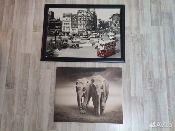 Картина Лондон красный автобус+2 картины в подарок