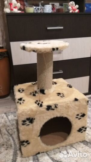 Домик для кошки с когтеточкой