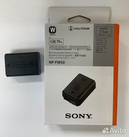 Аккумулятор Sony NP-FW50 картонной упаковке