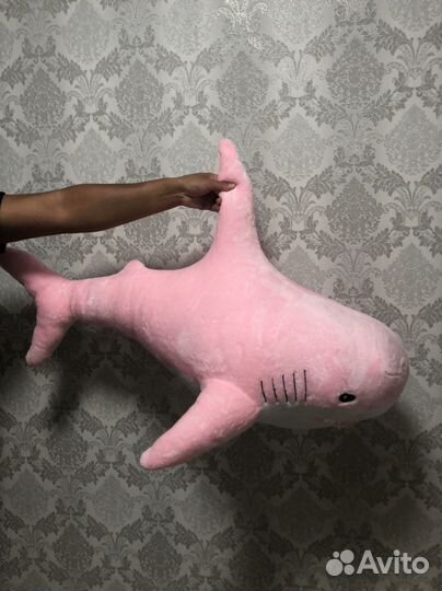 Мягкая игрушка розовая акула 90 см